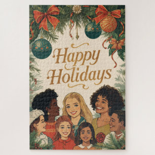 Vintage Frohe Weihnachten Familie Neujahrsbotschaf