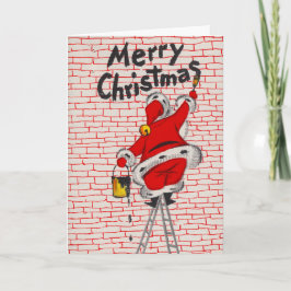 Vintage frohe Weihnachten Sankt