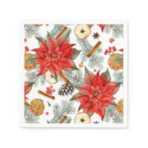 Vintage Frohe Weihnachten Wasserfarbe Rote Poinset