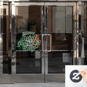 Vintage Frohen St. Patricks Tag  Fensteraufkleber