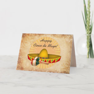 Vintage Frohes Cinco de Mayo Karte