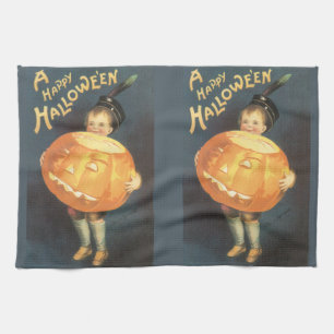 Vintage Frohes Halloween von Ellen Clapsaddle Geschirrtuch