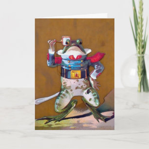 Vintage Frosch mit Monokel anpassbare Karte