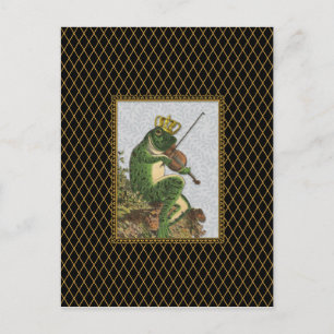 Vintage Frosch Prinz Charming Postkarte