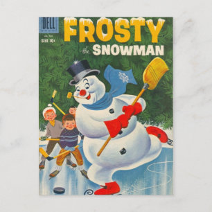 Vintage Frostbeständigkeit bei Skaten Postkarte