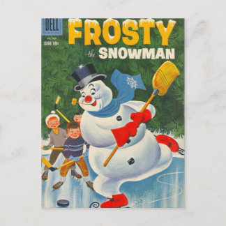 Vintage Frostbeständigkeit bei Skaten Postkarte