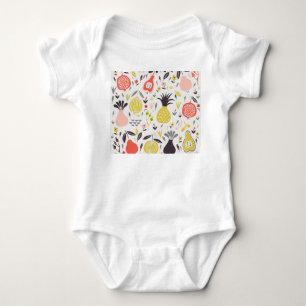 Vintage Früchte, Blume: nahtlos. Baby Strampler