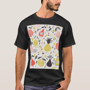 Vintage Früchte, Blume: nahtlos. T-Shirt