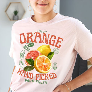 Vintage-Fruchtetikett Orange  T-Shirt