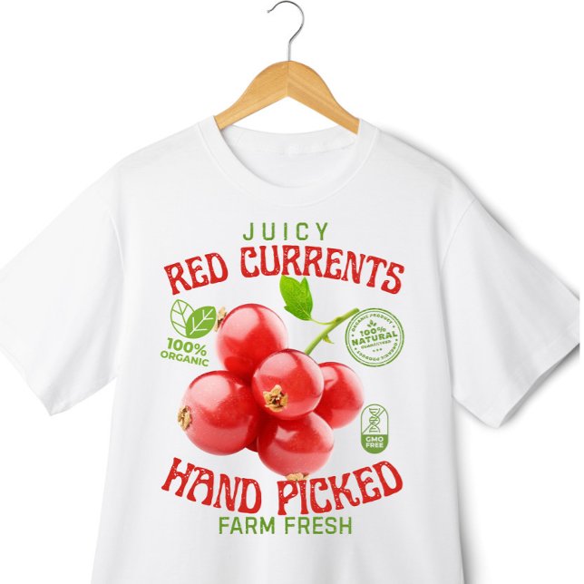Vintage-Fruchtetikett Rote Johannisbeeren  T-Shirt (Von Creator hochgeladen)
