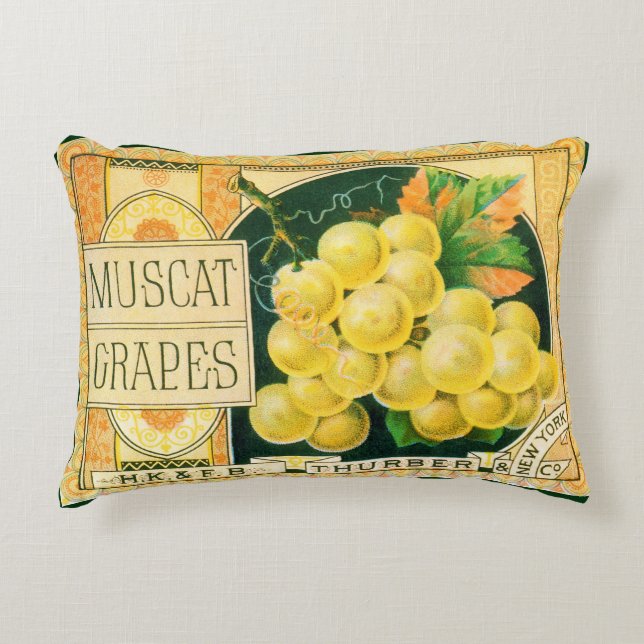 Vintage Fruchtkäse Dekokissen (Vorderseite)