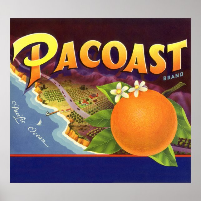 Vintage Fruchtkäse Poster (Vorne)