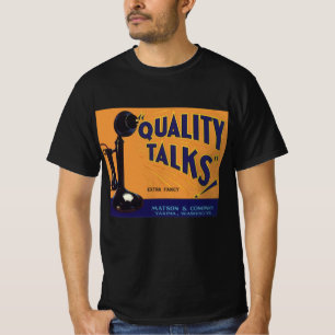 Vintage-Fruchtkisten-Etiketten-Kunst, altmodisches T-Shirt