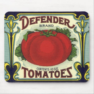 Vintage-Fruchtkisten-Etiketten-Kunst, Defender Tom Mousepad