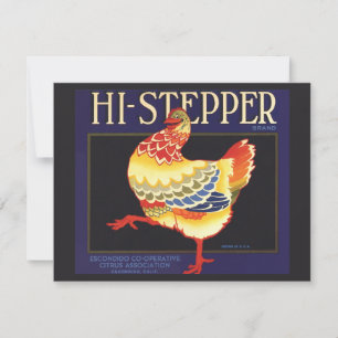 Vintage-Fruchtkisten-Etiketten-Kunst, Hi Stepper H
