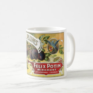 Vintage-Fruchtkisten-Etiketten-Kunst, Imperial-Pfl Kaffeetasse
