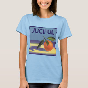 Vintage-Fruchtkisten-Etiketten-Kunst, Juciful Oran T-Shirt