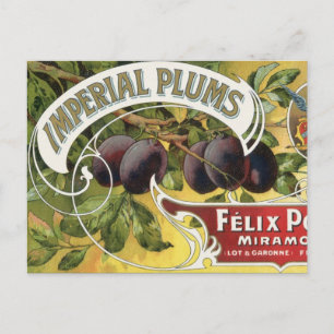 Vintage-Fruchtkisten-Etikettenkunst, Imperial Pfla Postkarte