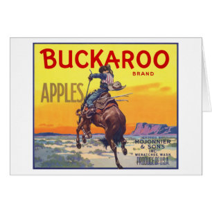 Vintage-Fruchtschachtel-Etikettenkunst, Buckaroo-Ä