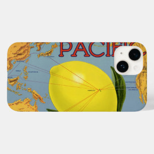 Vintage-Fruchtschachtel-Etikettenkunst Pacific Lem Case-Mate iPhone Hülle
