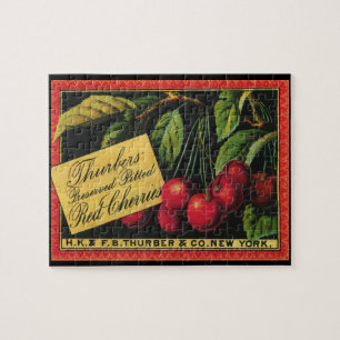 Vintage-Fruchtschachtel-Etikettenkunst, Thurber-Ki