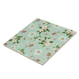 Vintage Frühjahrsblüte-Blume Muster Fliese