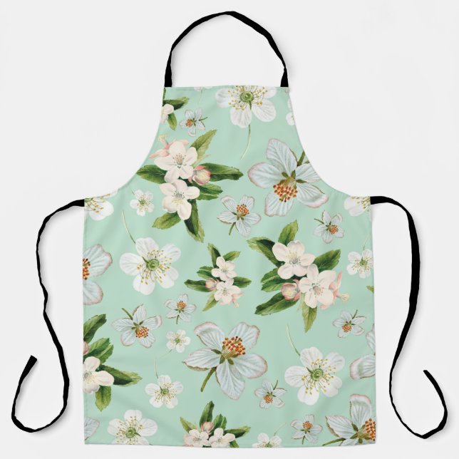 Vintage Frühjahrsblüte-Blume Muster Schürze (Vorderseite)