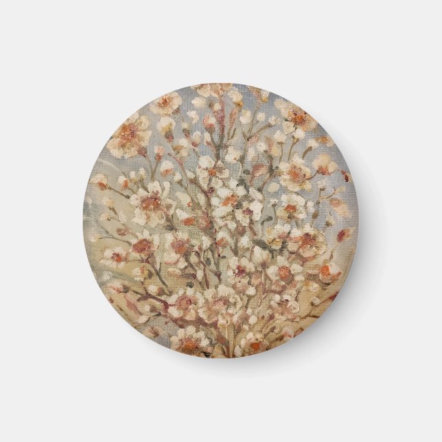 Vintage Frühjahrsblüten Magnet (Vorne)