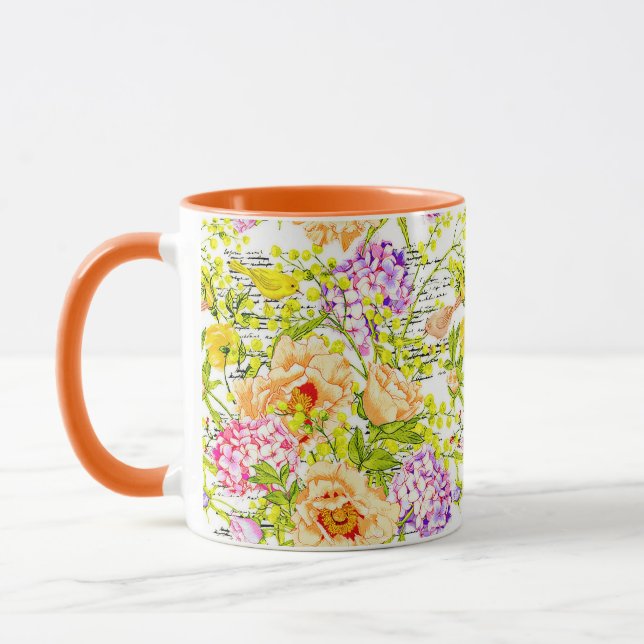 Vintage Frühlingsblüte Tasse (Links)