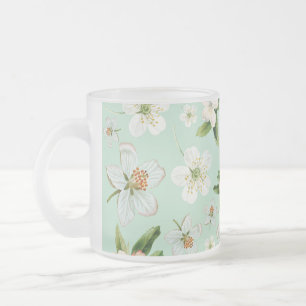 Vintage Frühlingsblüten Muster Mattglastasse