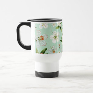 Vintage Frühlingsblüten Muster Reisebecher