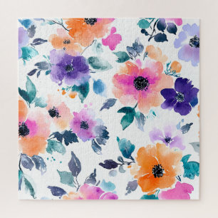 Vintage Frühlingsgarten Aquarell-Blumen