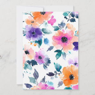 Vintage Frühlingsgarten Aquarell Blumen Ankündigung