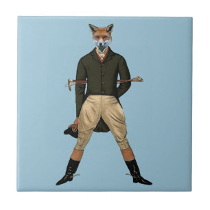Vintage Fuchs Jagd Fliese