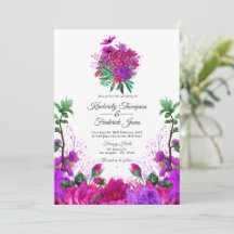 Vintage Fuchsien und Lila Blumenhochzeit