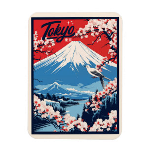 Vintage Fuji, Japan Reise Magnet