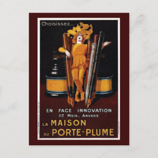 Vintage Füllfederhalter-Werbung Postkarte