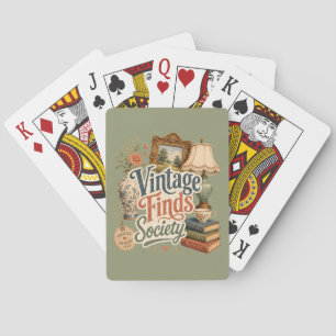 Vintage-Funde Cottagecore-Schätze Grün Spielkarten