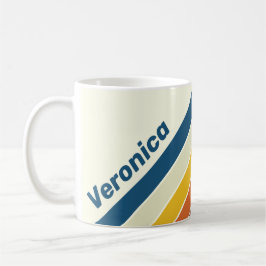 Vintage Fünf Streifen mit Namen Kaffeetasse