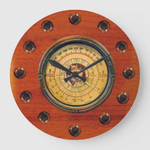 Vintage Funkdesign-Wandleuchte Große Wanduhr