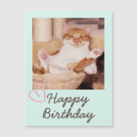 Vintage Funny Cat und viel Glück zum Geburtstag