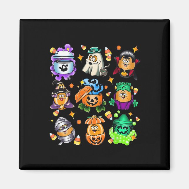 Vintage Funny Nuggets Meal Ecket Halloween Spooky Magnet (Vorne)