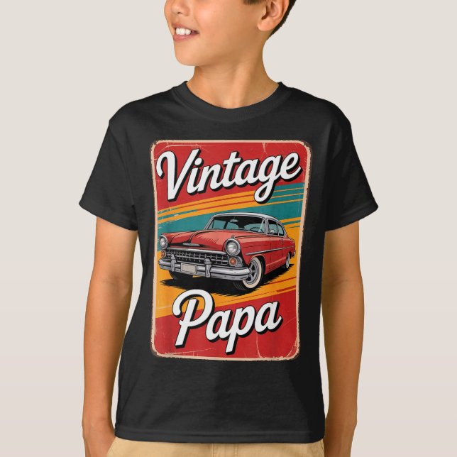 Vintage Funny Papa  T-Shirt (Vorderseite)