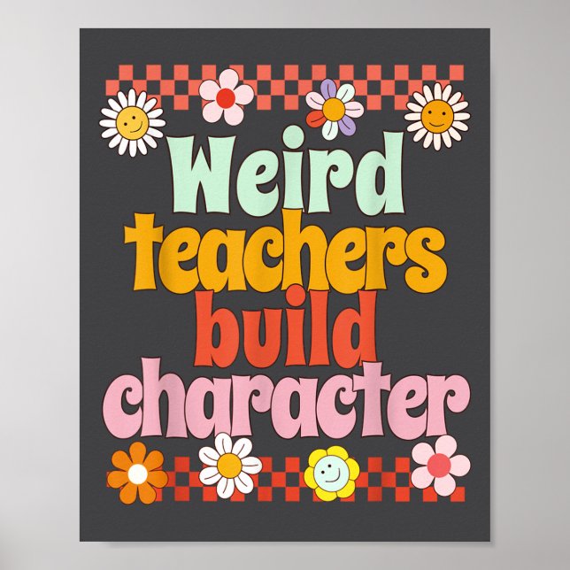 Vintage Funny Retro Motivational Teacher Retro  Poster (Vorne)