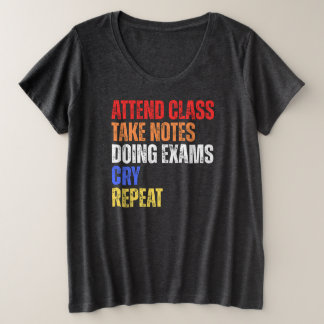 Vintage Funny Words Schüler Redewendungen Retro Große Größe T-Shirt