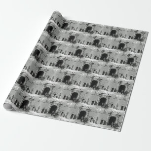 Vintage Fürstentum Monaco fürstlicher Palast Geschenkpapier