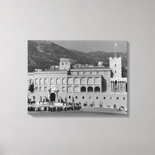 Vintage Fürstentum Monaco Palastplatz Leinwanddruck