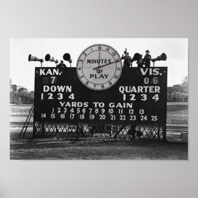 Vintage Fußball-Barometer-Bühnendekor Poster (Vorne)