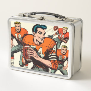 Vintage-Fußball-Comics Metall Brotdose