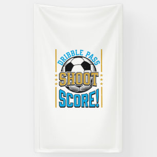 Vintage Fußball Dribbling Pass Schuss Tor T-Shirt Banner